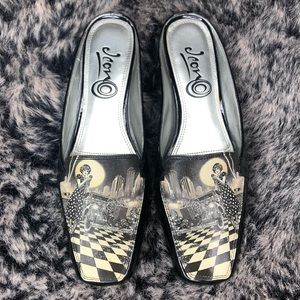 Icon Genuine Leather Hand Painted Mules